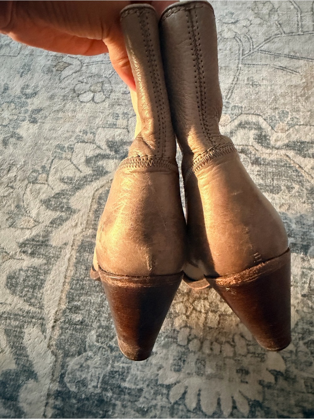 Frye Women’s Mid-Calf Leather Western Boot - Taupe - Picture 4 of 7